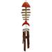 Cohasset Gifts & Garden Koi Bone Fish Bamboo Wind Chime Bamboo in Red | 48 H x 6 W x 6 D in | Wayfair 105O