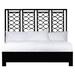 David Francis Furniture Infinity Low Profile Standard Bed Wood/Wicker/Rattan in Black | 66 H x 80 W x 83.5 D in | Wayfair B5085BED-K-S129