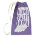 East Urban Home Sweet Indiana Laundry Bag Fabric in Gray/Indigo | 29 H in | Wayfair D785E1C7355744419A8C9F0B06AB9817