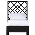 David Francis Furniture Darien Low Profile Standard Bed Wood in Black/Brown | 64 H x 42 W x 85 D in | Wayfair B4505BED-TXL-S129