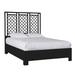 David Francis Furniture Low Profile Standard Bed Wood/Wicker/Rattan in Black | 66 H x 63 W x 85 D in | Wayfair B5075BED-Q-S129