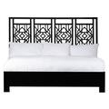 David Francis Furniture Tulum Low Profile Platform Bed Wood/Wicker/Rattan in Black | 60 H x 80 W x 85 D in | Wayfair B4607BED-K-S129