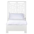 David Francis Furniture Ohana Platform Bed Wood in White/Brown | 66 H x 85 D in | Wayfair B5067BED-TXL-S101