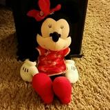Disney Other | Asian Mini Mouse Plush | Color: Black/Red | Size: Osbb