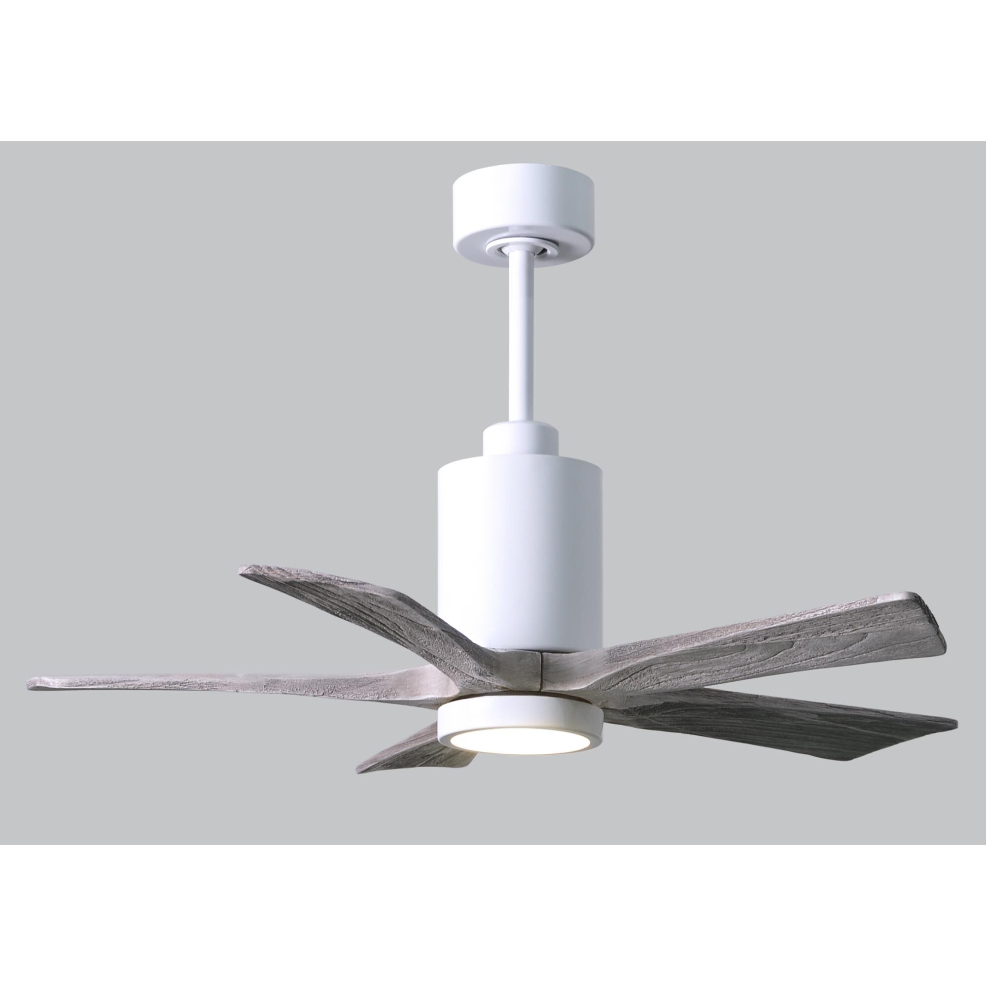 Matthews Fan Company Patricia 42 Inch Ceiling Fan with Light Kit - PA5-WH-BW-42