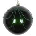 Vickerman 617601 - 6" Emerald Candy Glitter Curtain Ball Christmas Tree Ornament (3 pack) (MT194724D)