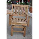 Arlmont & Co. Apollonia Teak Patio Dining Chair w/ Cushion Wood in Brown | 39 H x 23 W x 23 D in | Wayfair 5B8943B856DB4C428C38DAD83480EB82