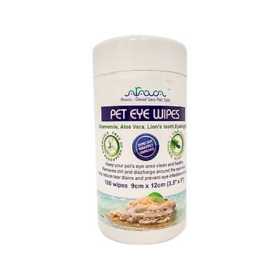 Arava Dead Sea Pet Spa Dog & Cat Eye Wipes, 100 count