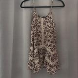 American Eagle Outfitters Tops | Ae Lace Inset Cami | Color: Cream | Size: S