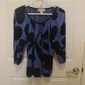 Michael Kors Tops | 3/4 Sleeve Michael Kors Blouse | Color: Blue | Size: Mp