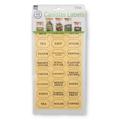 Handy Housewares Clear Kitchen Pantry Preprinted Storage Canister Labels Set - 48 Stickers - Tag and Organize Spices Dry Goods and More!