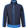 Regatta Mens Contrast 3 Layer Softshell Full Zip Jacket (4XL) (Navy/New Royal Blue)