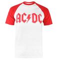 AC/DC Herren Logo Raglan T-Shirt, Weiß (weiß/rot), S