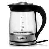 Mega Chef 1.9 qt. Electric Tea Kettle Stainless Steel/Glass in Gray | 11 H x 7.5 W x 7.5 D in | Wayfair 950111762M