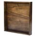 Gracie Oaks Glantz Square Black Walnut Solid Wood Serving Tray Ottoman Tray in Brown | 1.6" H x 12" W x 12" D | Wayfair