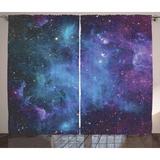 East Urban Home Outer Space Semi-Sheer Rod Pocket Curtain Panels Polyester in Brown | 108 H in | Wayfair 49B3822FFD2844ACA3D9EC76C13349B7