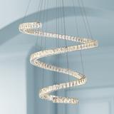 Possini Euro Ellyria 30 3/4" Twirling Crystal Modern LED Pendant Light