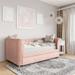 Little Seeds Valentina Twin Daybed w/ Trundle Wood/Upholstered in Pink | 36 H x 45 W x 83.5 D in | Wayfair 4402739LS