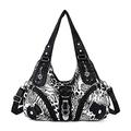 Angelkiss Hobo Purses and handbags for Women Satchel Handbag Women Purses Large Daily Shoulder Bags, Black-leopard