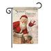 Breeze Decor Antique Santa Holiday Winter Vertical American 2-Sided 19 x 13 in. Garden Flag in Brown | 18.5 H x 13 W in | Wayfair