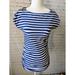 Michael Kors Tops | 3/$40 Michael Kors Blue & White Striped Tee | Color: Blue/White | Size: S