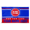 "WinCraft Detroit Pistons 3' x 5' One-Sided Deluxe Personalized Flag"