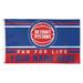 WinCraft Detroit Pistons 3' x 5' One-Sided Deluxe Personalized Flag