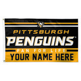 WinCraft Pittsburgh Penguins 3' x 5' One-Sided Deluxe Personalized Flag