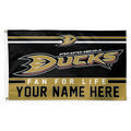 WinCraft Anaheim Ducks 3' x 5' One-Sided Deluxe Personalized Flag
