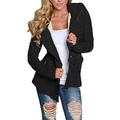 GOSOPIN Womens Casual Loose Winter Coat Ladies Hooded Cardigan with Pockets Winter Button Down Jackets Sweaters Black Plus Size UK 22