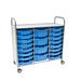 Gratnells Callero Plus Treble Column 20 Compartment Tote Tray Cart w/ Bins Plastic in Blue | 41.5 H x 16.9 W x 40.2 D in | Wayfair SSET2144262626