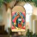 The Holiday Aisle® Inspirational Icon Jesus Wooden Photo Ornament Wood in Brown | 5 H x 3.5 W x 0.75 D in | Wayfair 87047
