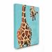 Ebern Designs Chalone Curious Giraffe Chewing Leaves Wall Décor Canvas in Blue | 30 H x 24 W x 1.5 D in | Wayfair CCAD8CDFD427414CAE7B53465C172542