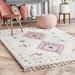 98 x 63 x 1.18 in Rug - Union Rustic Higginson Tribal Shag Performance Ivory Rug, Synthetic | 98 H x 63 W x 1.18 D in | Wayfair