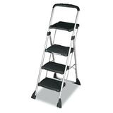 WFX Utility™ 5.08 ft Steel Platform Step Ladder w/ 225 lb. Load Capacity Steel in Black/Gray | 21.34 W x 31.1 D in | Wayfair CSC11880PBLW1