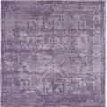 Gray/Indigo 96 W in Rug - World Menagerie One-of-a-Kind Danielian Hand-Knotted Purple 8' Square Area Rug Silk/Wool | Wayfair