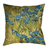 East Urban Home Mcguigan Gold Ombre Art Deco Pillow - Faux Linen Polyester/Polyfill/Linen | 16 H x 16 W x 3 D in | Wayfair