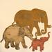 Union Rustic Elephant Family Wooden Wall Décor in Brown | 24 H x 24 W in | Wayfair 949B766393F742A6B396A627C6513625