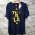 Adidas Shirts | Adidas La Galaxy Mens Soccer Tshirt New This Is La | Color: Blue | Size: L