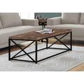 "Coffee Table / Accent / Cocktail / Rectangular / Living Room / 44""L / Metal / Laminate / Brown / Black / Contemporary / Modern - Monarch Specialties I 3416"