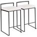 Fuji Stacker Counter Stool ( Set of 2 ) - LumiSource B26-FUJI BK+W2