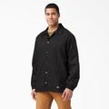 Dickies Men's Big & Tall Snap Front Jacket - Black Size 3Xl 3XL (76242)