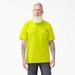 Dickies Men's Heavyweight Neon Short Sleeve Pocket T-Shirt - Bright Yellow Size 3 (WS450N)