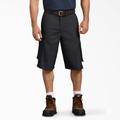 Dickies Men's Loose Fit Cargo Work Shorts, 13" - Black Size 34 (WR888)