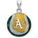 Women's Oakland Athletics Sterling Silver Enameled Baseball Pendant