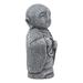 World Menagerie Ashim Japanese Happy Jizo Monk w/ Prayer Beads Mini Figurine Resin in Gray | 5 H x 2.25 W x 2.25 D in | Wayfair