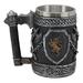 World Menagerie Babylon Medieval Coat of Arms English Lion Heraldry Shields & Crossed Axes Tankard Melamine Coffee Mug Melamine | Wayfair