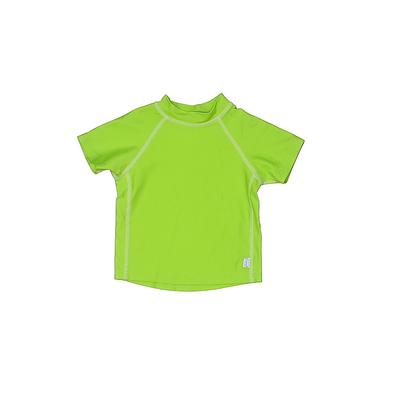 I Play Rash Guard: Green Solid Sporting & Activewear - Size 3-6 Month