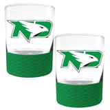 North Dakota 2-Pack 14oz. Rocks Glass Set with Silcone Grip