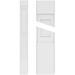 4 W x 72 H x 2 P Two Equal Flat Panel PVC Pilaster w/Standard Capital & Base (Pair)